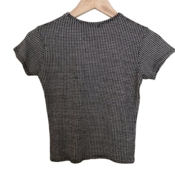 Brandy Melville Black Houndstooth Pattern Top - Picture 10 of 11